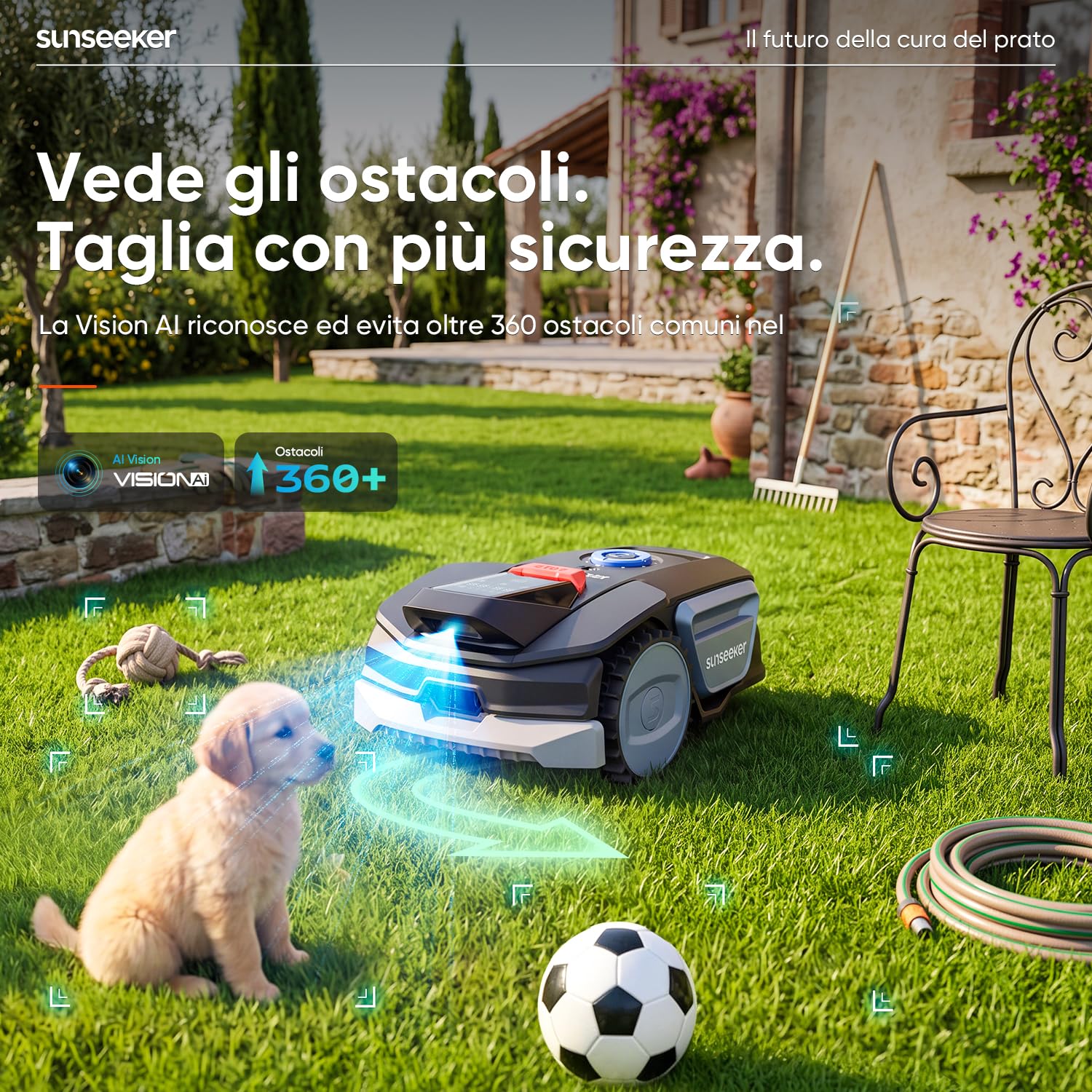 Sunseeker Elite V1 robot tagliaerba senza filo 300mq con garage