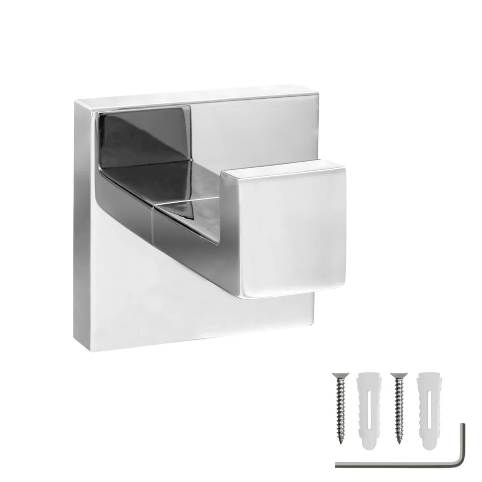 ECENCE Gancio asciugamani acciaio inox 1 pz cromo