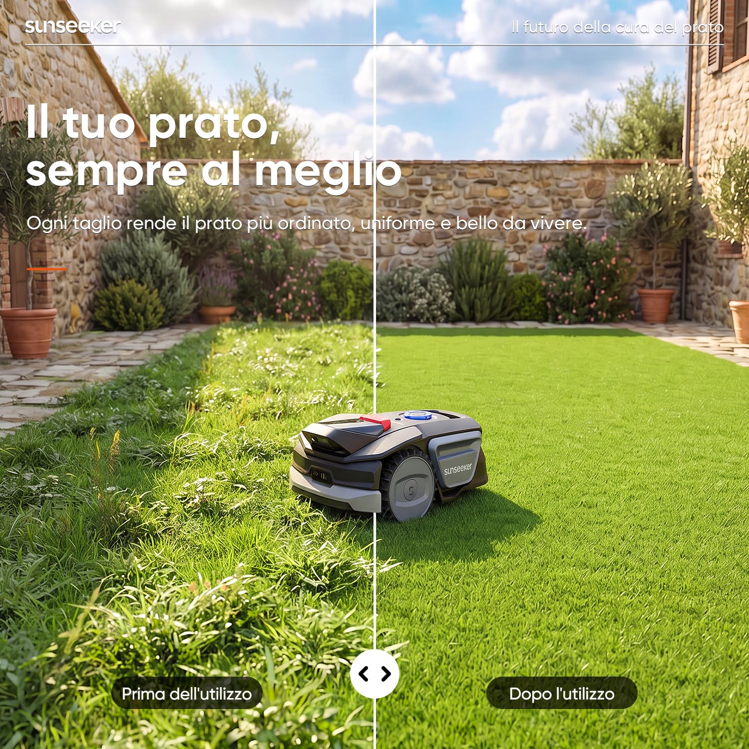 Sunseeker Elite V1 robot tagliaerba senza filo 300mq con garage