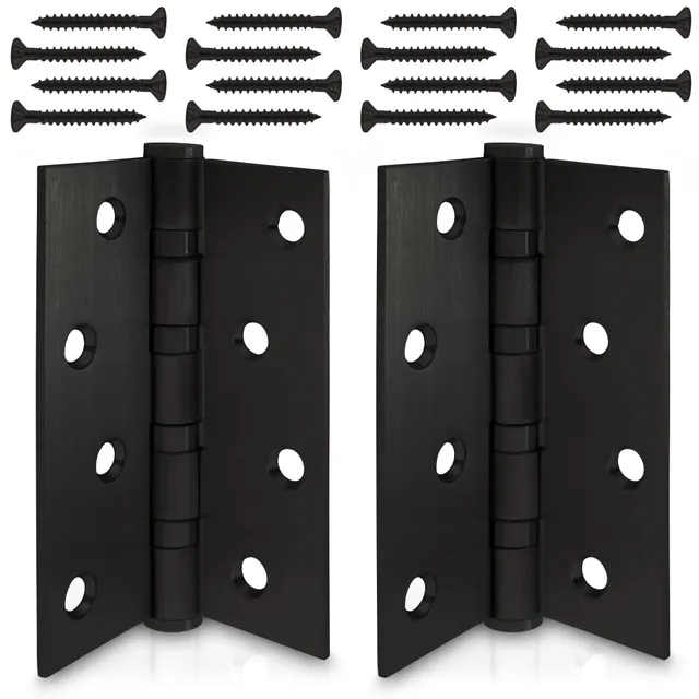 ECENCE Cerniere Porte Acciaio Inox 304 V2A Nere 2 Pezzi