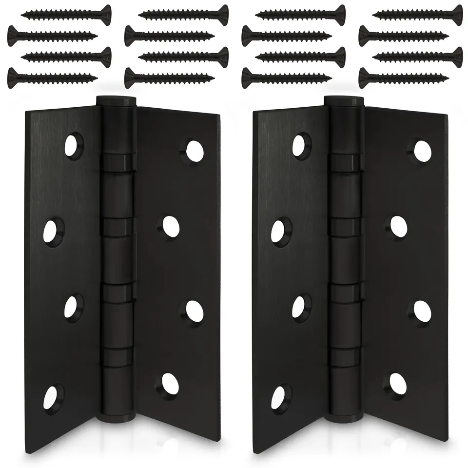 ECENCE Cerniere Porte Acciaio Inox 304 V2A Nere 2 Pezzi