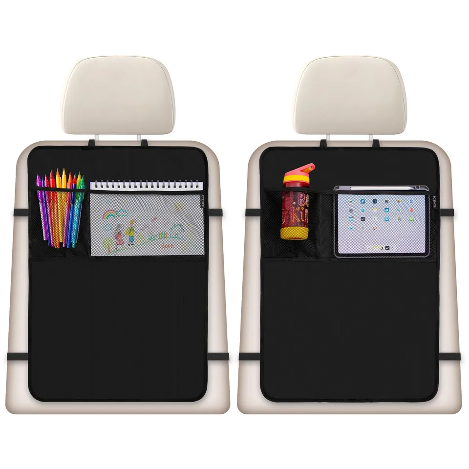 ECENCE Protezione Sedile Auto Bambini 50x70cm Set 2 Nero