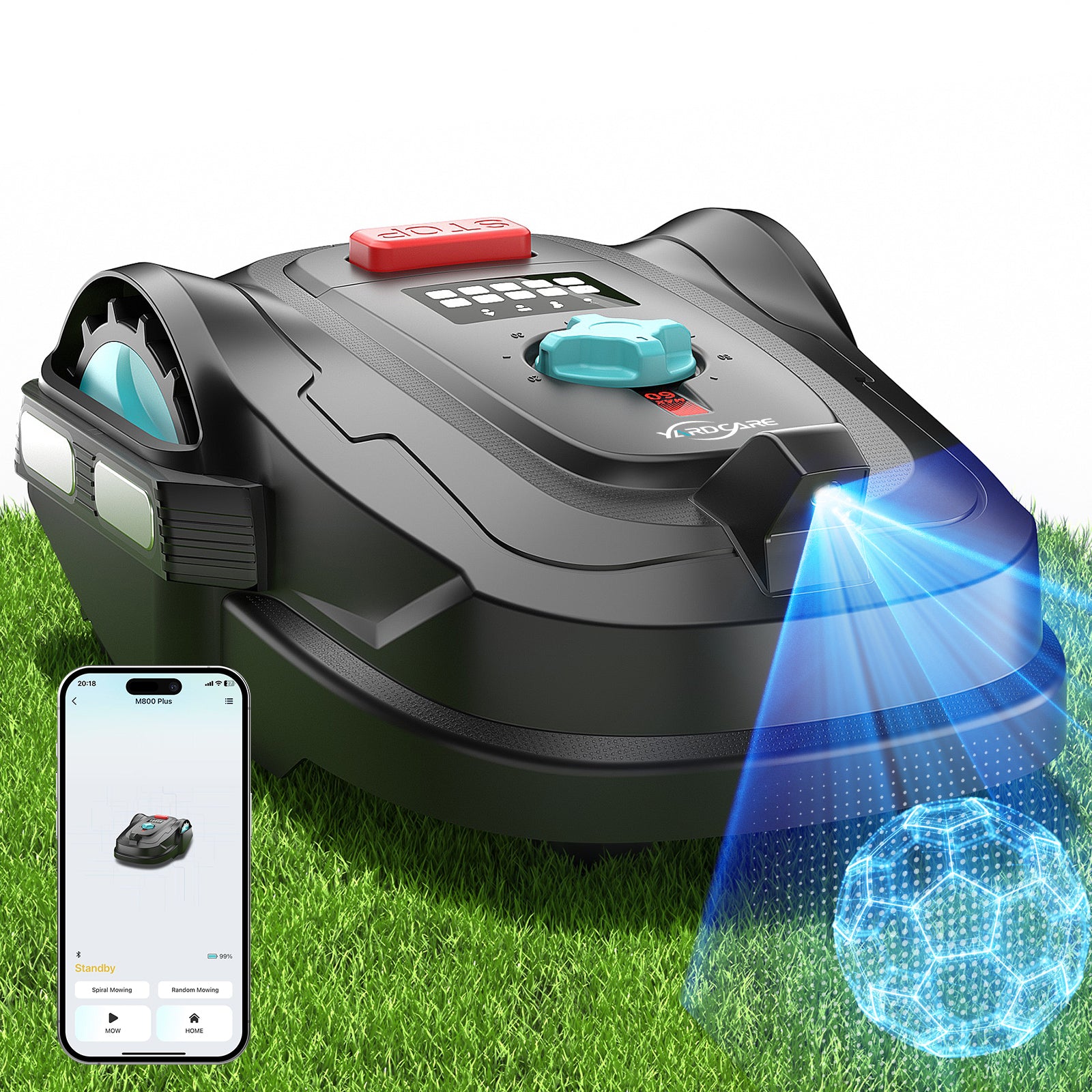 Yardcare M800PLUS robot rasaerba senza filo visivo AI