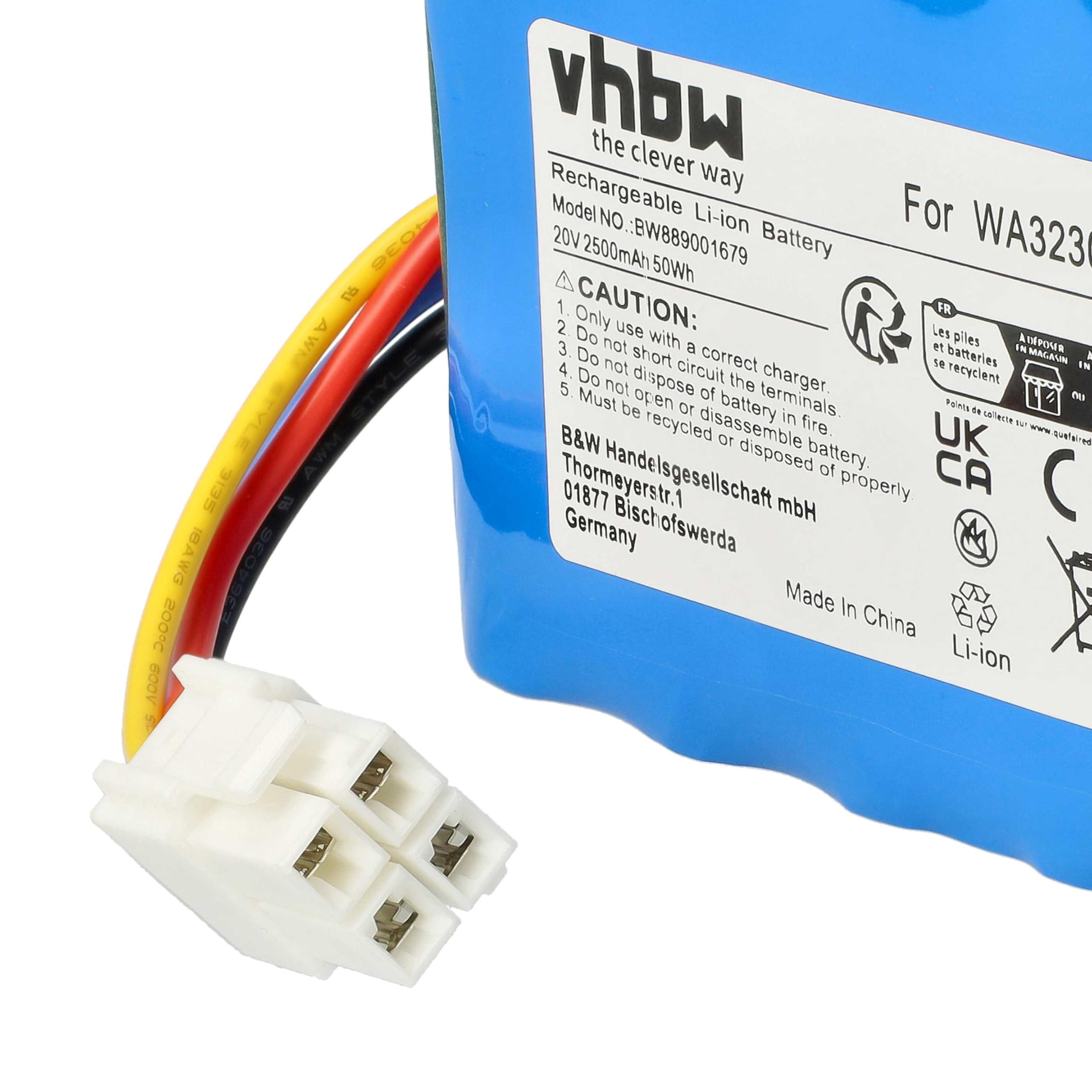 vhbw LBF2025 batteria robot rasaerba 2500mAh 20V Li-Ion