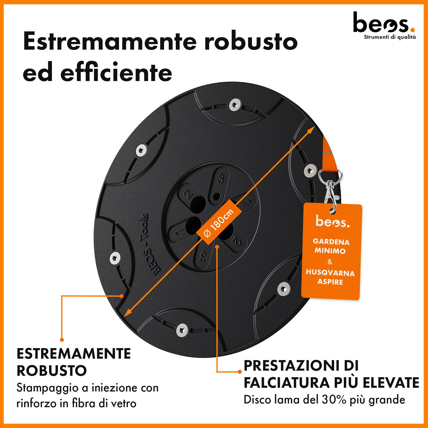 BEOS Piatto Portacoltelli 6 Lame Gardena Sileno Minimo 180mm