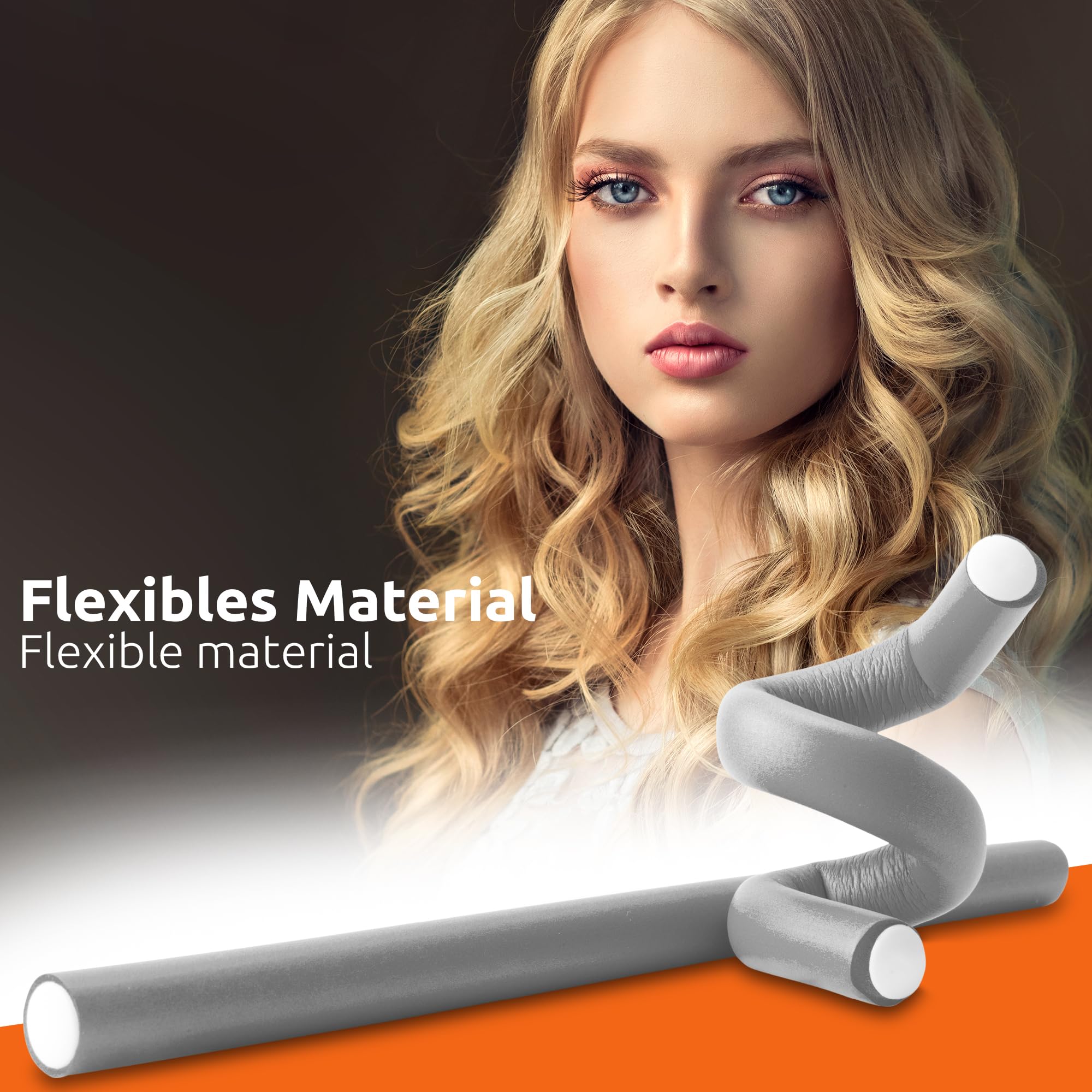 Ecence Bigodini Flessibili Senza Calore Grigio 20 pz 14x240 mm