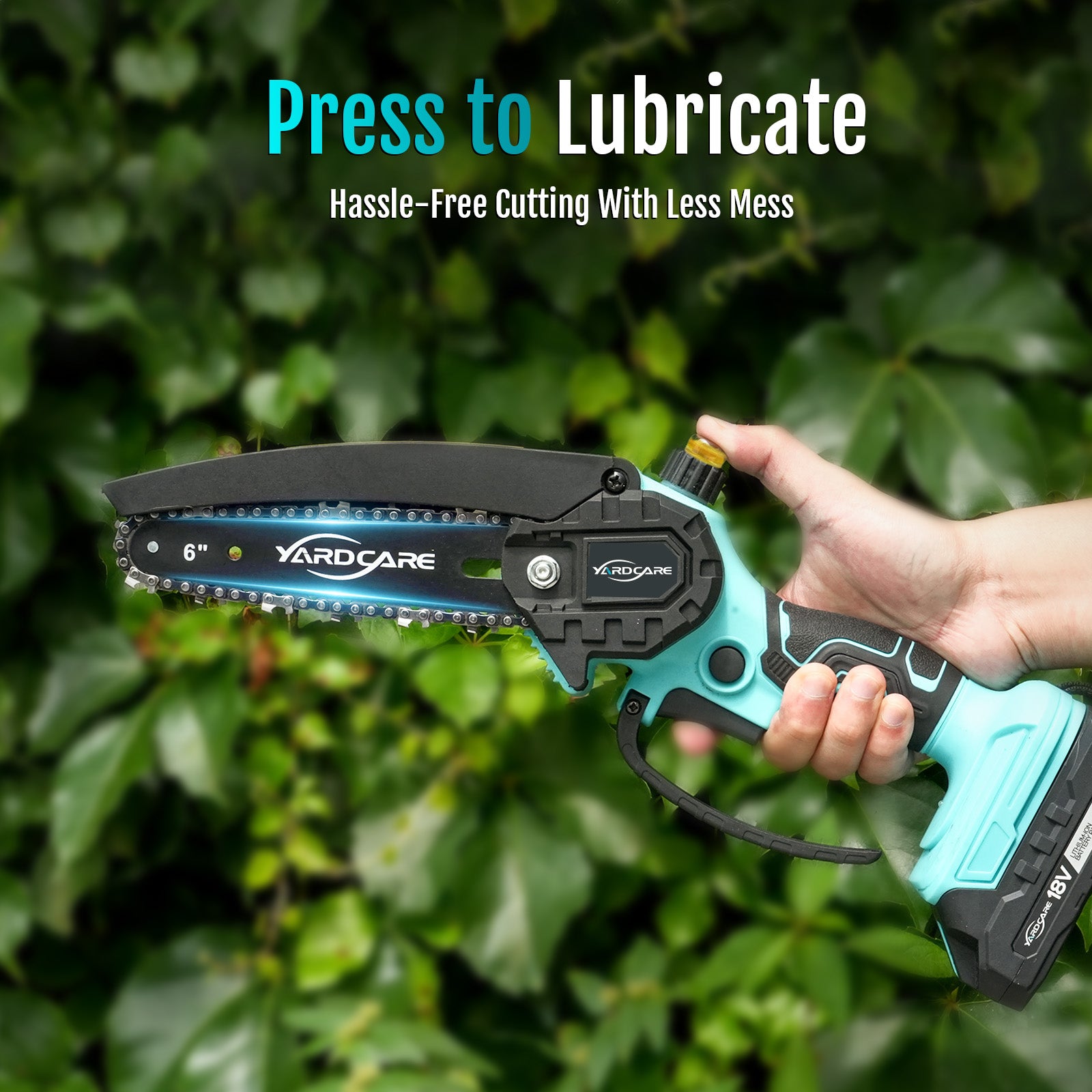 Yardcare 6" motosega a batteria brushless 15cm