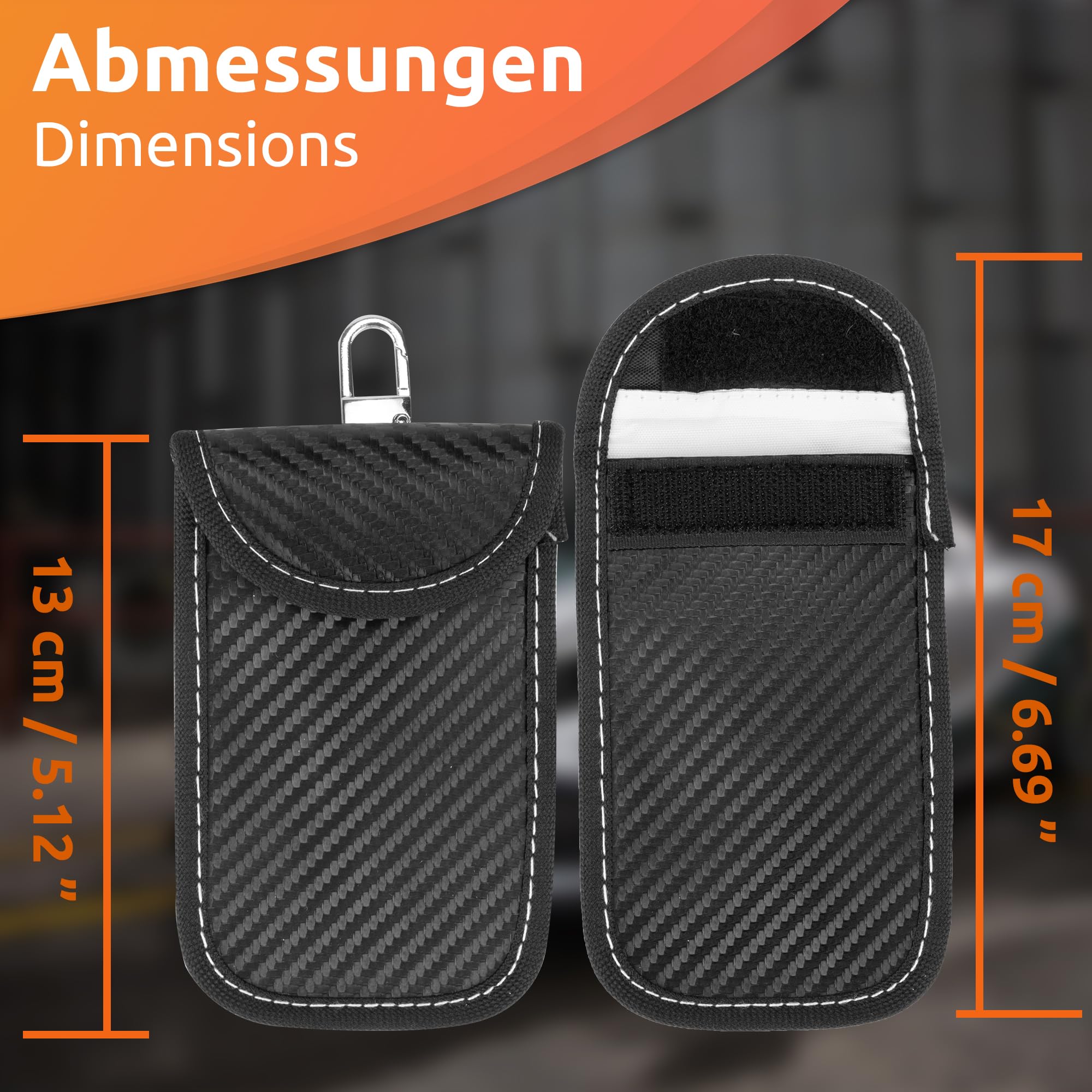 ECENCE Custodia Chiave Auto RFID Keyless Nera Antifurto