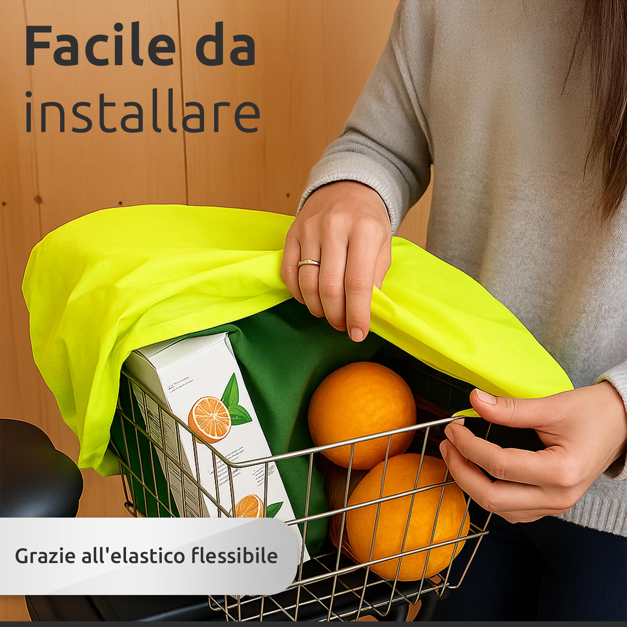 ECENCE Copertura antipioggia cestino bici impermeabile