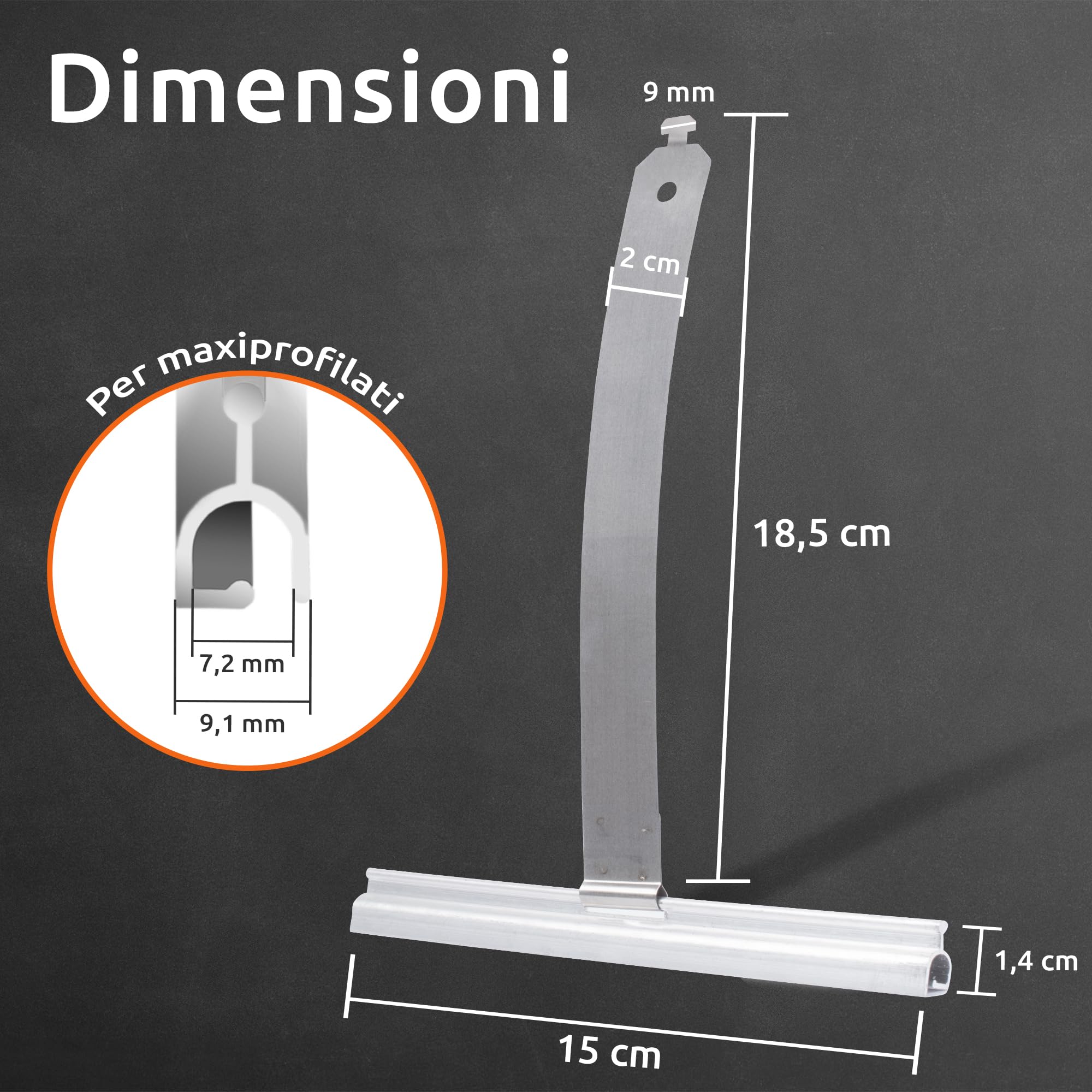 ECENCE Maxi molle sospensione tapparelle 5 pezzi acciaio