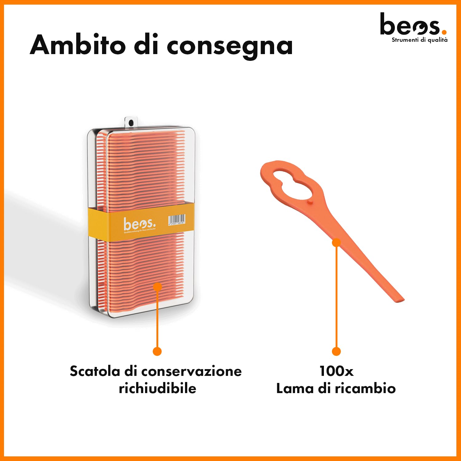 Beos Lame Decespugliatore Plastica 100 Pezzi Universali