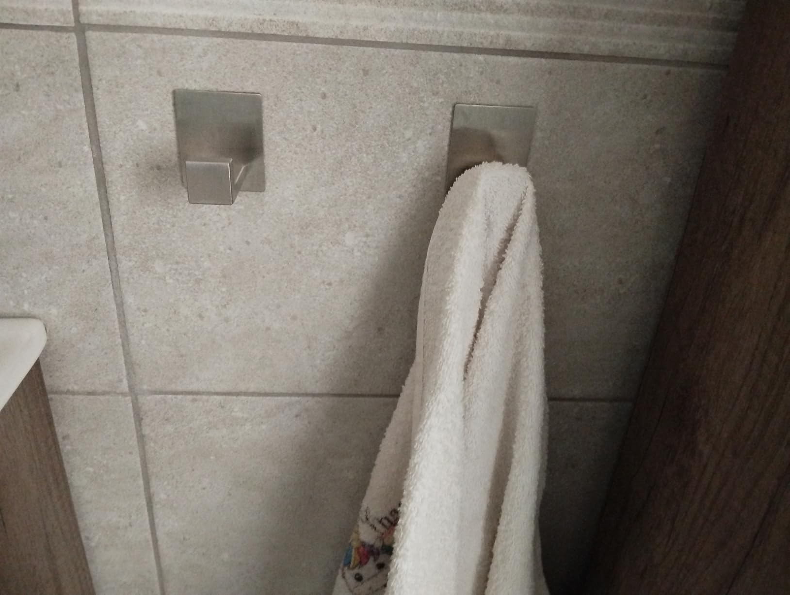 ECENCE Set Bagno Nero Portarotolo + 2 Ganci Adesivi