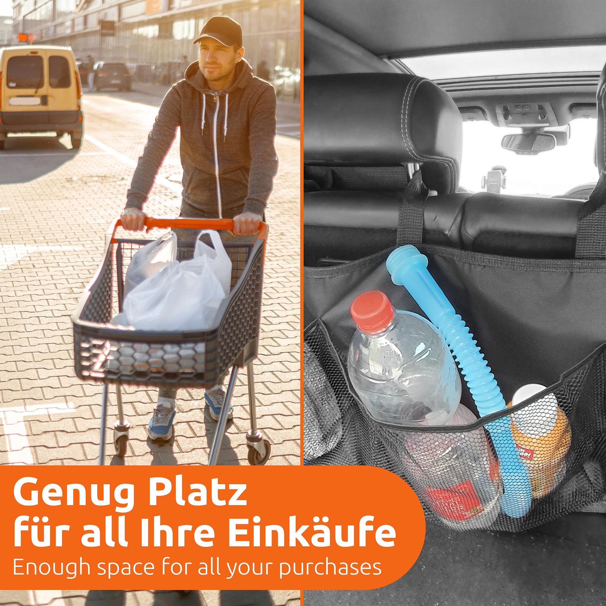 ECENCE organizer portabagagli auto borsa rete impermeabile