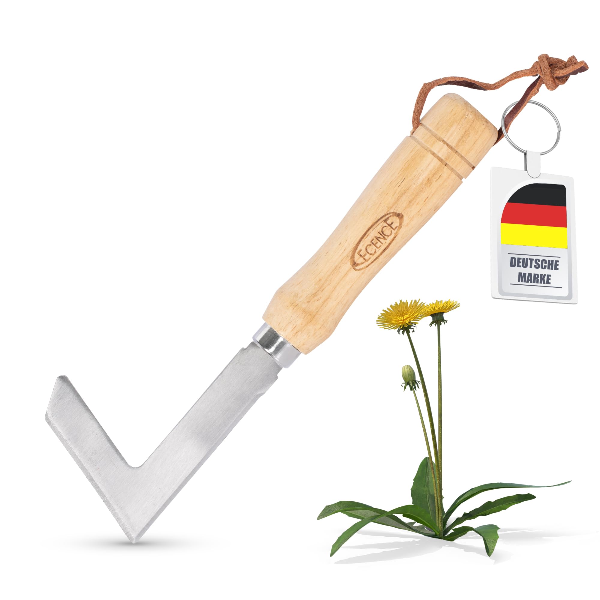ECENCE raschietto erbacce inox manico legno 23 cm