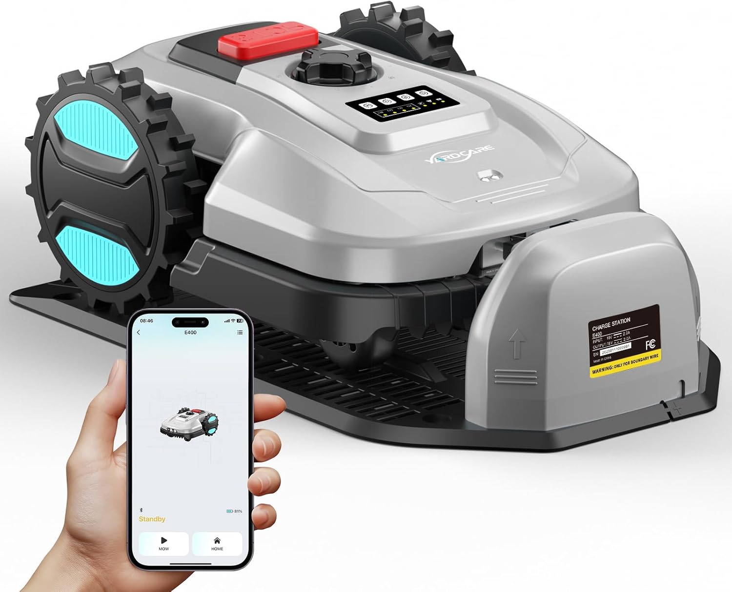 Yardcare E400 Robot Tosaerba con App e Filo Perimetrale