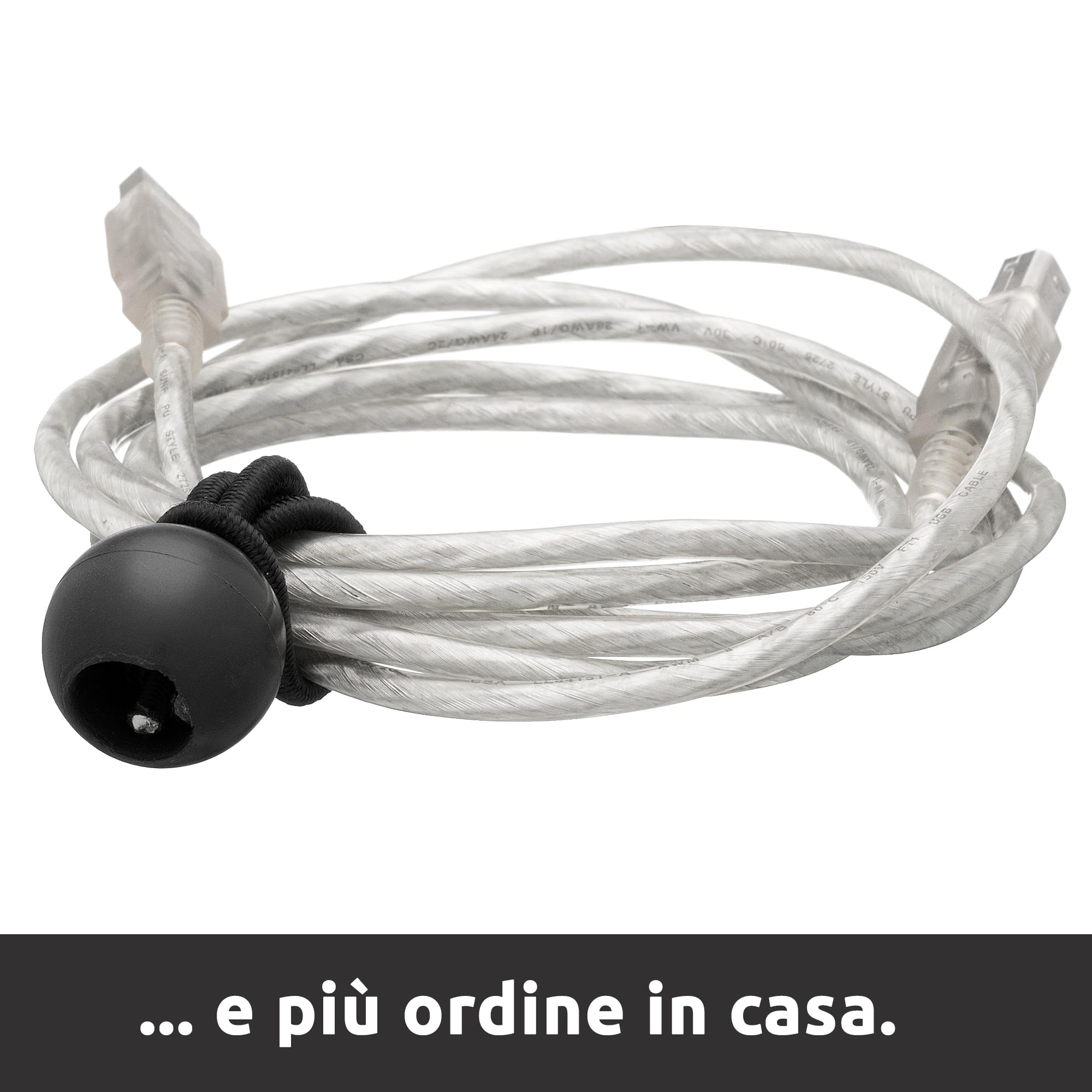 ECENCE elastici con sfera neri 50 pezzi per teloni