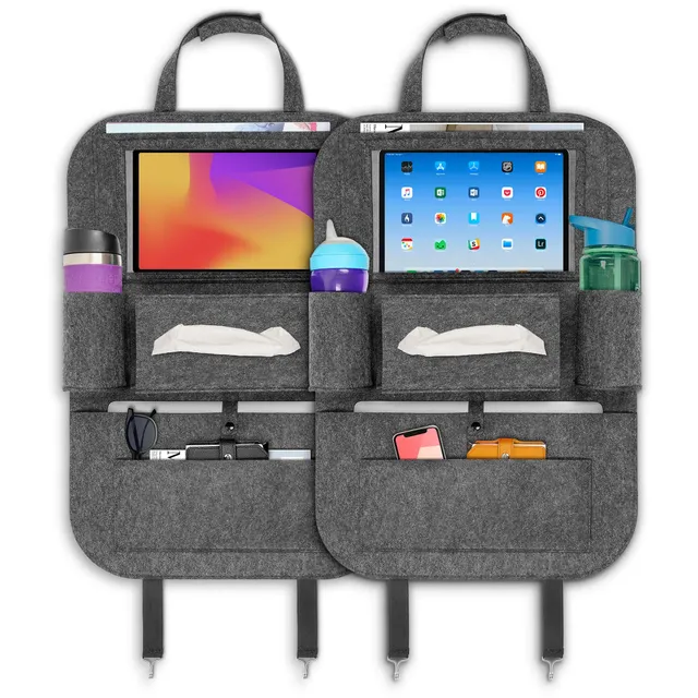 ECENCE Protezione sedile auto bambini 2 pezzi feltro 60cm