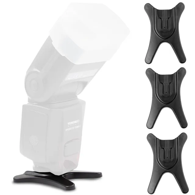 ECENCE Supporto Flash 3x Slitta Treppiede 1/4 Universale ISO