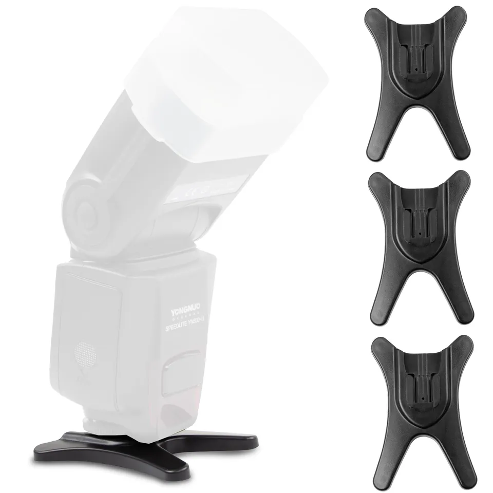ECENCE Supporto Flash 3x Slitta Treppiede 1/4 Universale ISO
