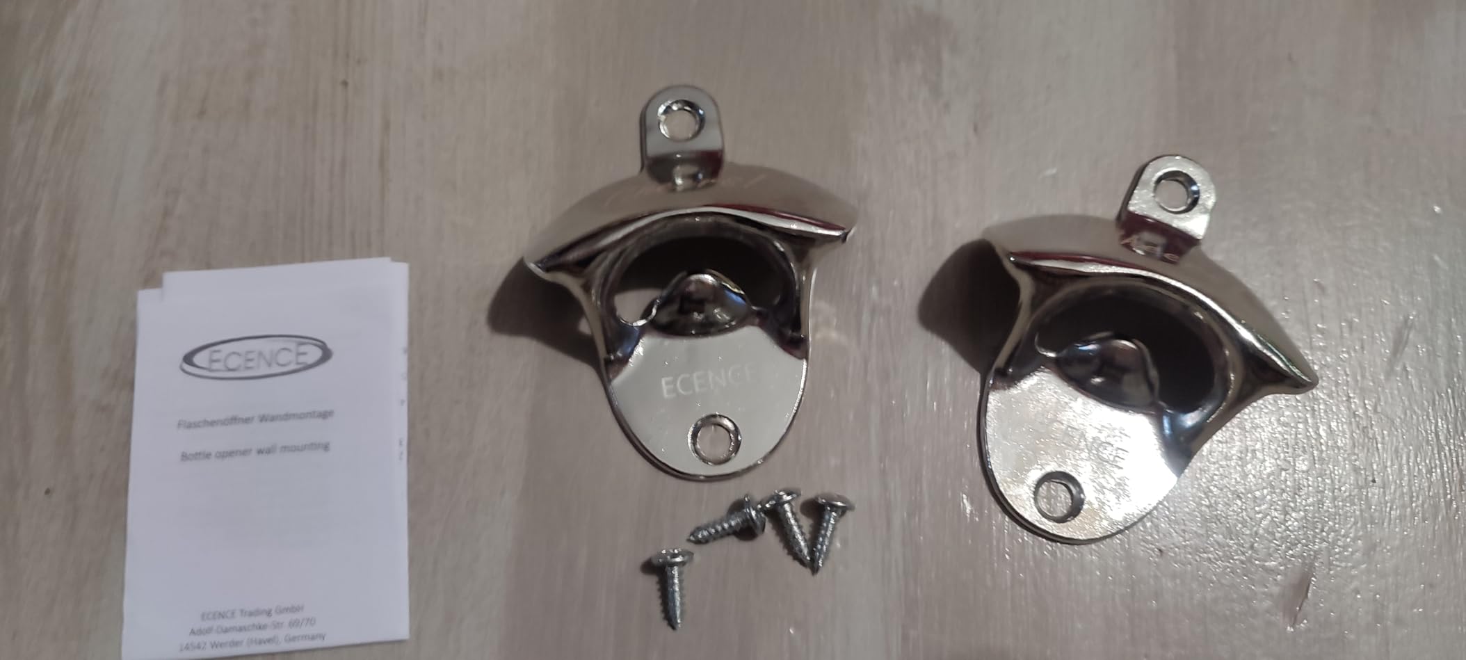 ECENCE retrò apribottiglie da parete 2 pezzi birra