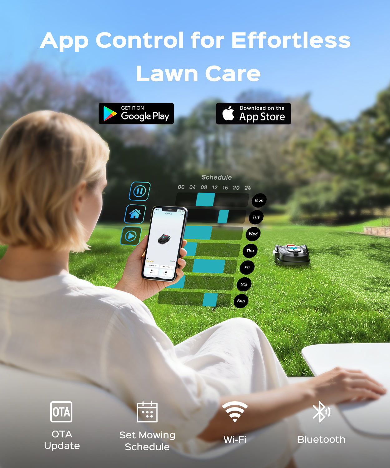 Yardcare M800PLUS robot rasaerba senza filo visivo AI