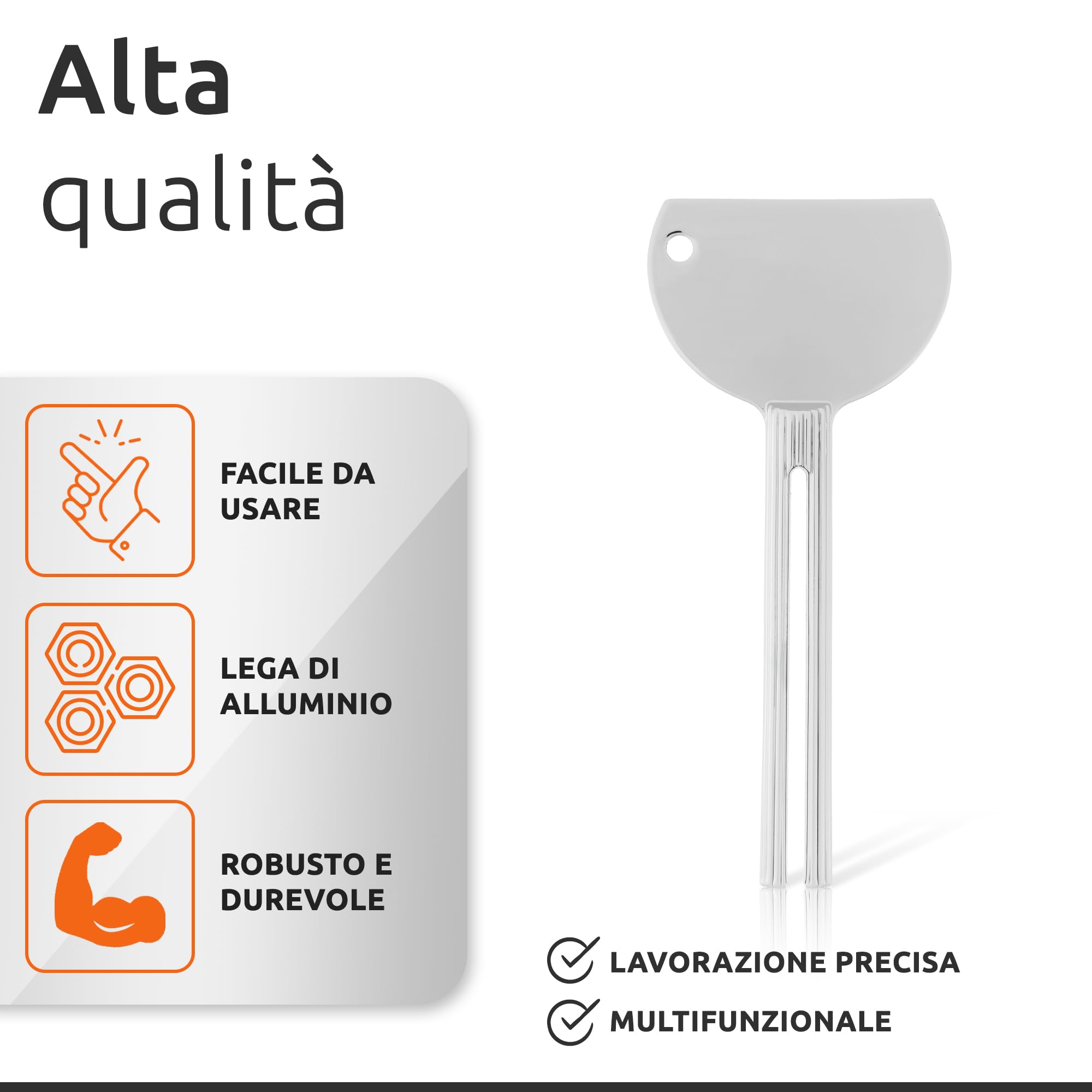 Ecence spremitubetto in alluminio 3 pezzi 82 mm