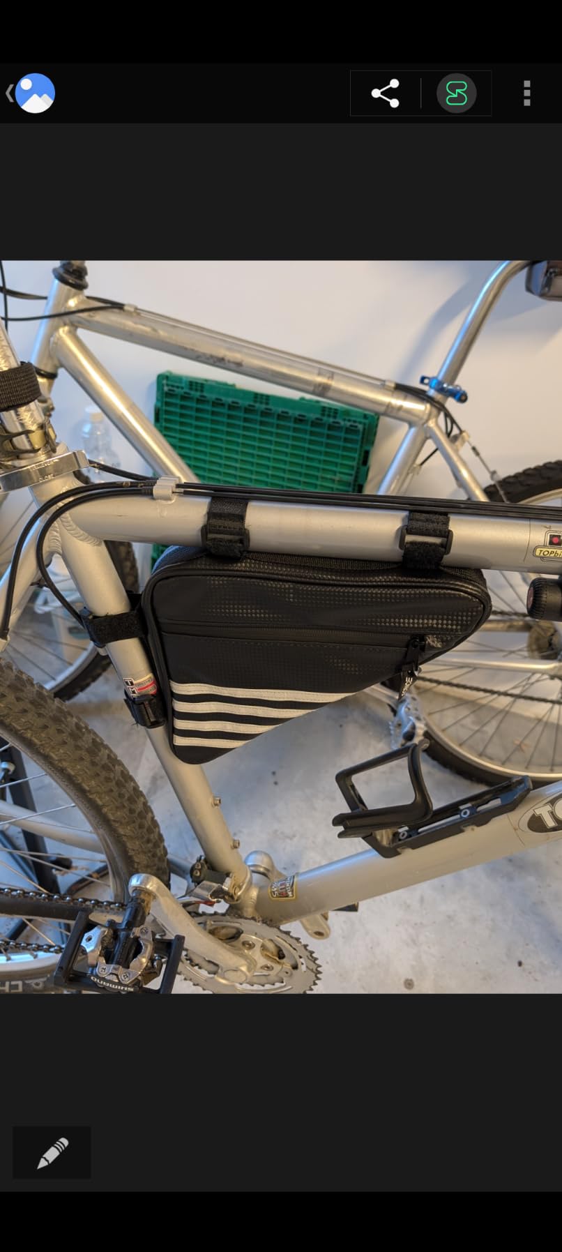 ECENCE borsa telaio bici triangolare nera impermeabile