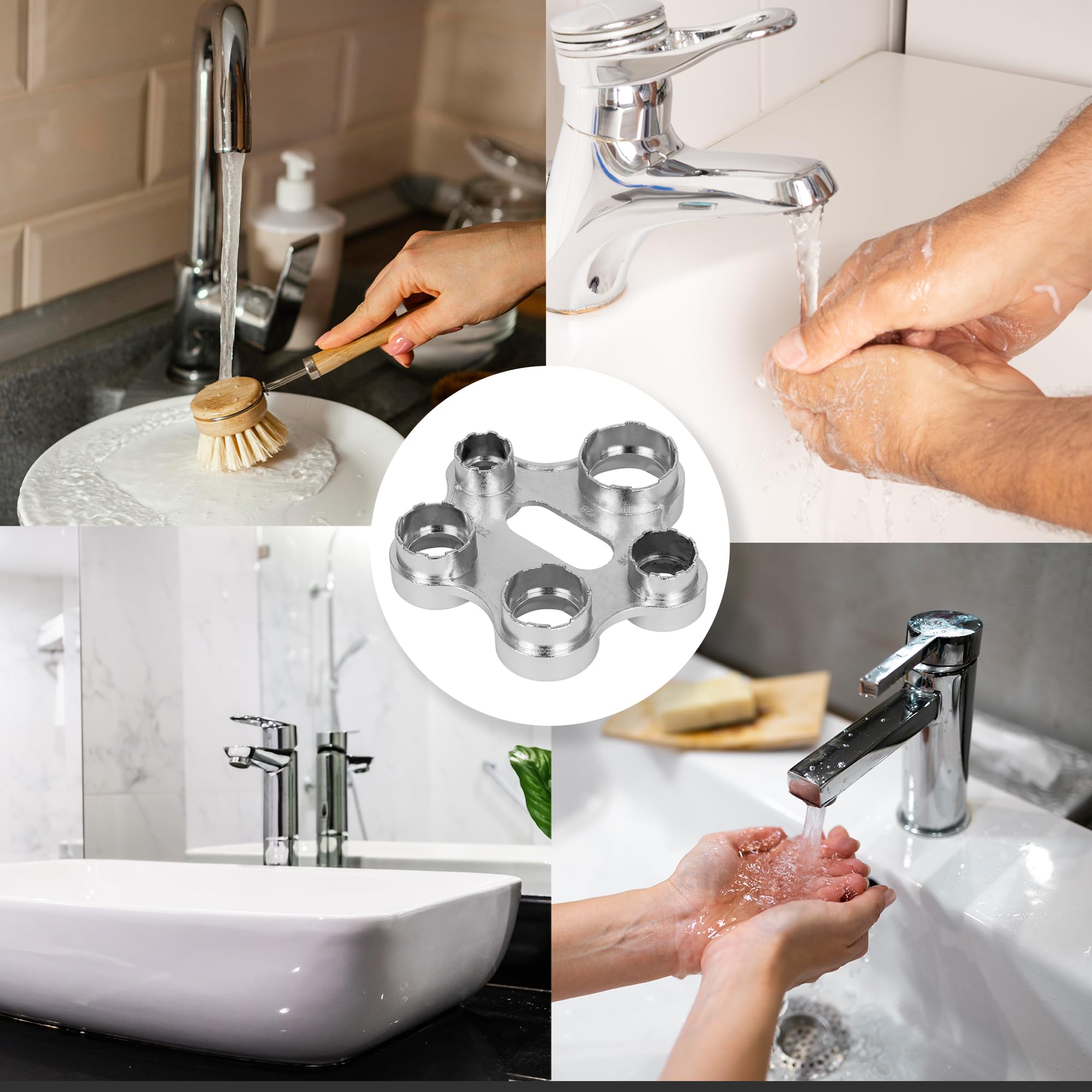 ECENCE Chiave Rompigetto Rubinetto Lega Zinco M16-M28