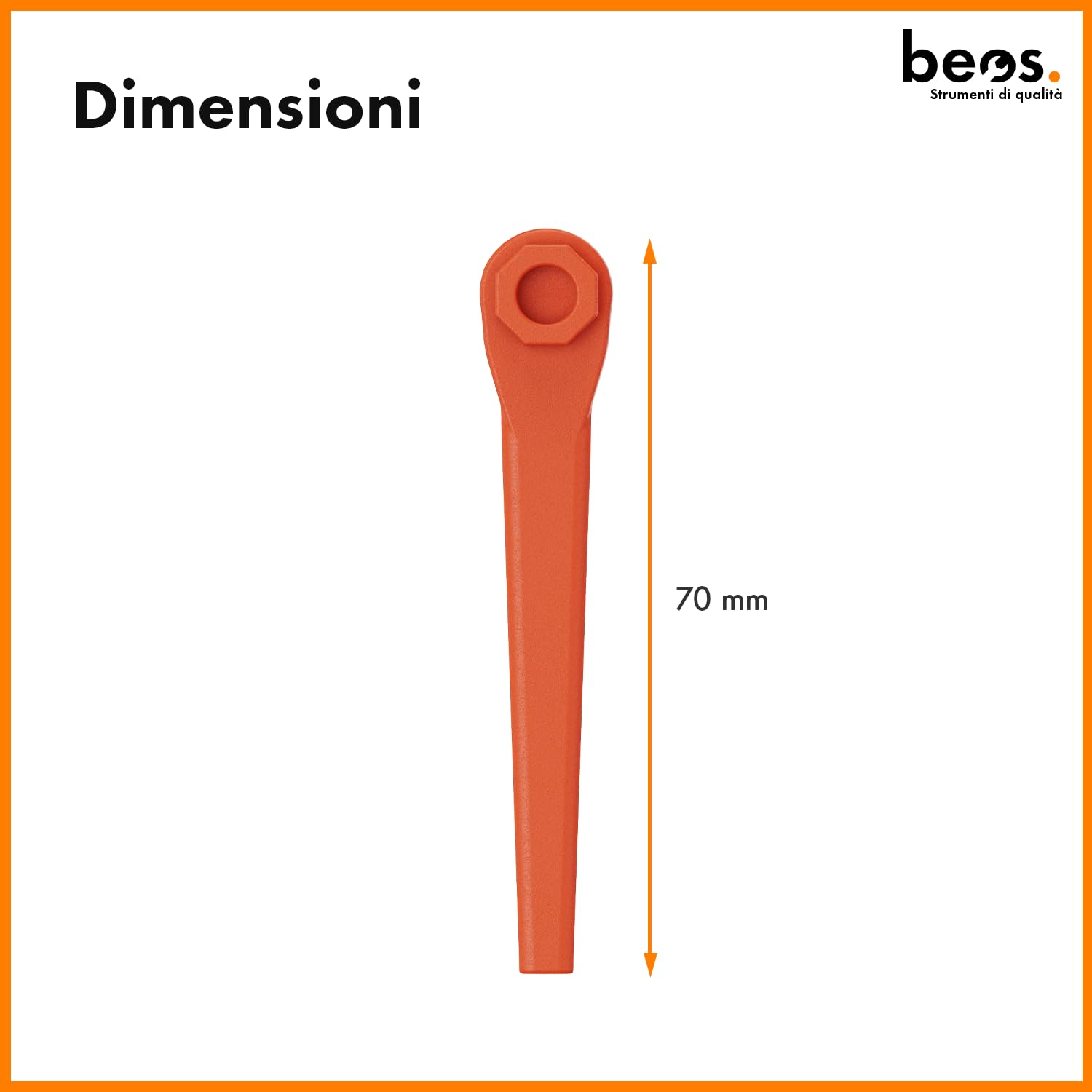 BEOS Lame Ricambio Gardena Plastica 100 Pezzi Taglio Preciso