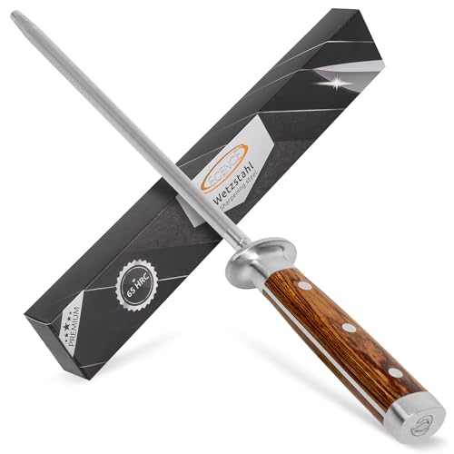 ECENCE Acciaino Affilacoltelli 39cm Acciaio 65HRC Argento