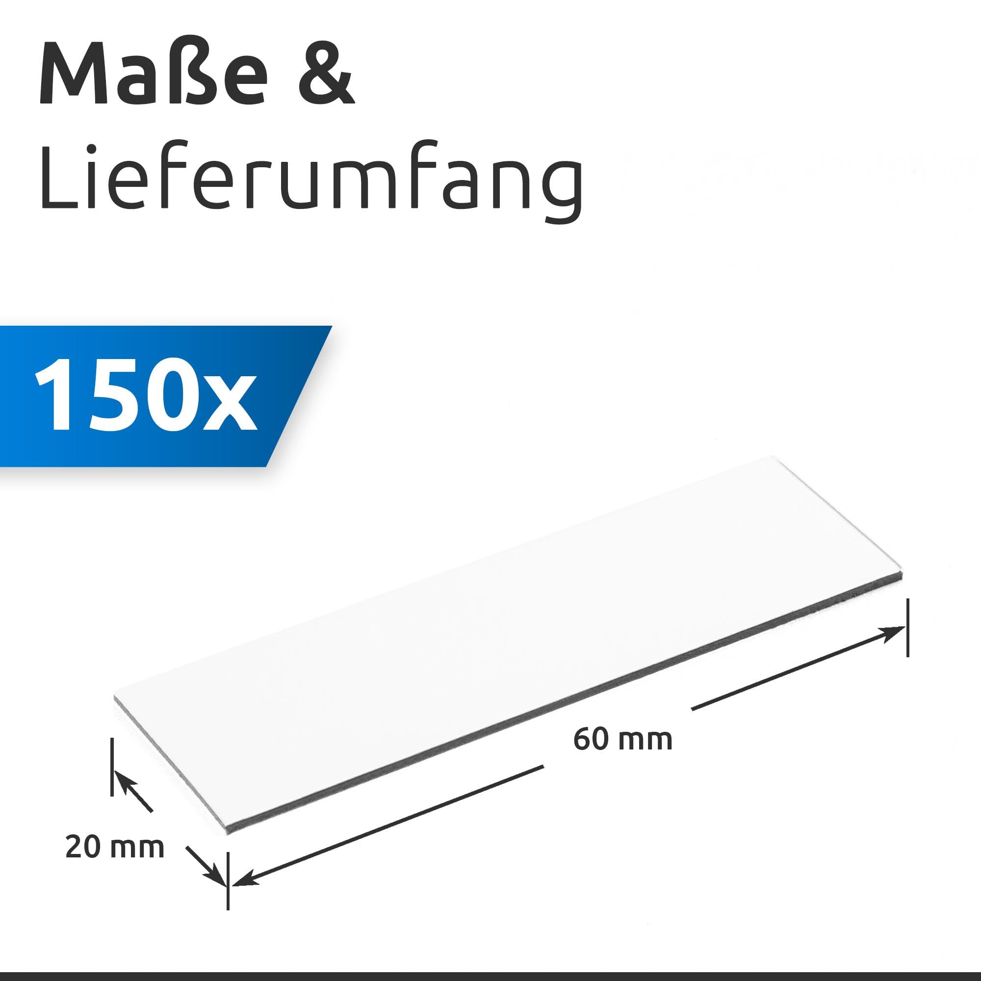 ECENCE etichette magnetiche scrivibili bianche 60x20mm 150 pz