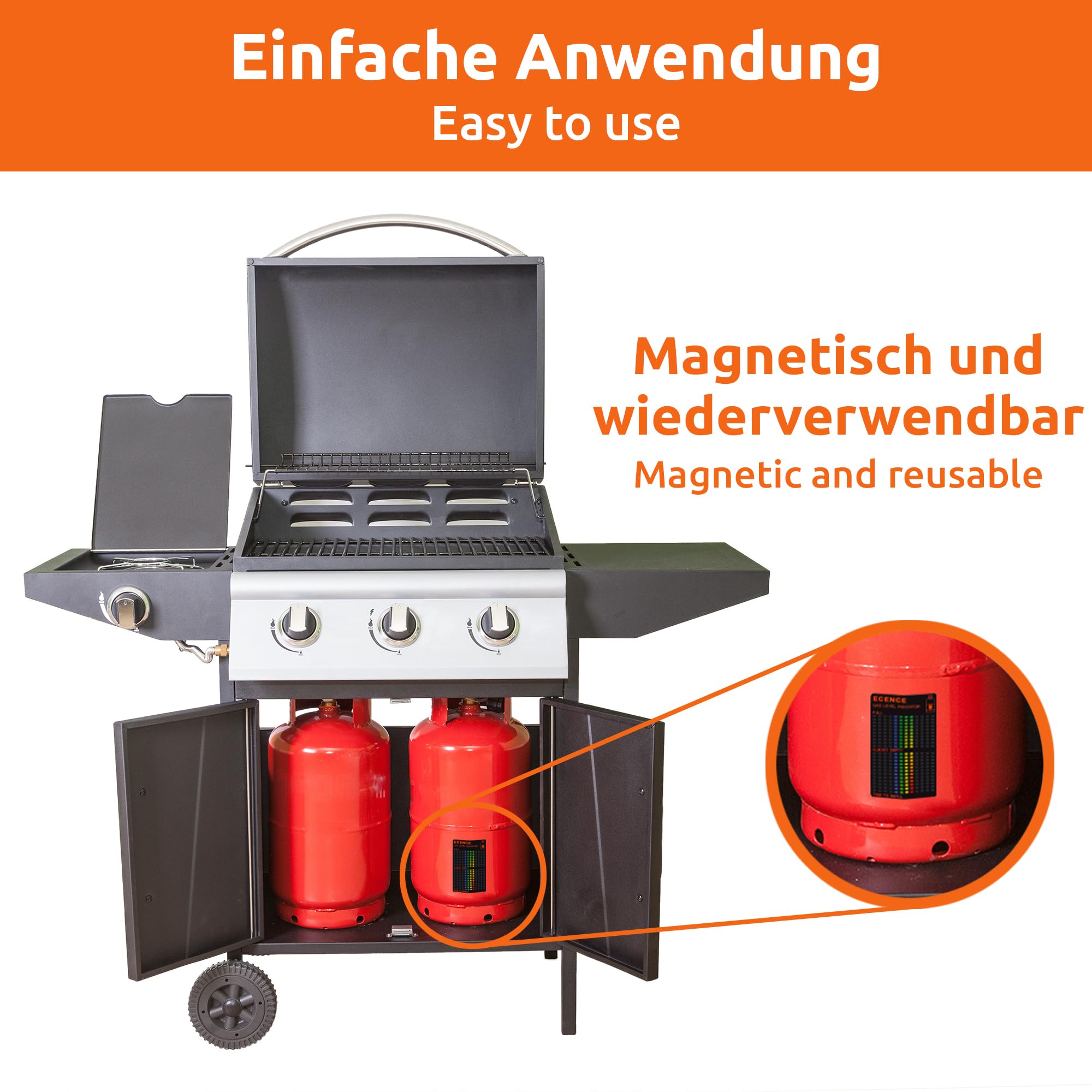 Ecence Indicatore livello gas magnetico bombola 1x