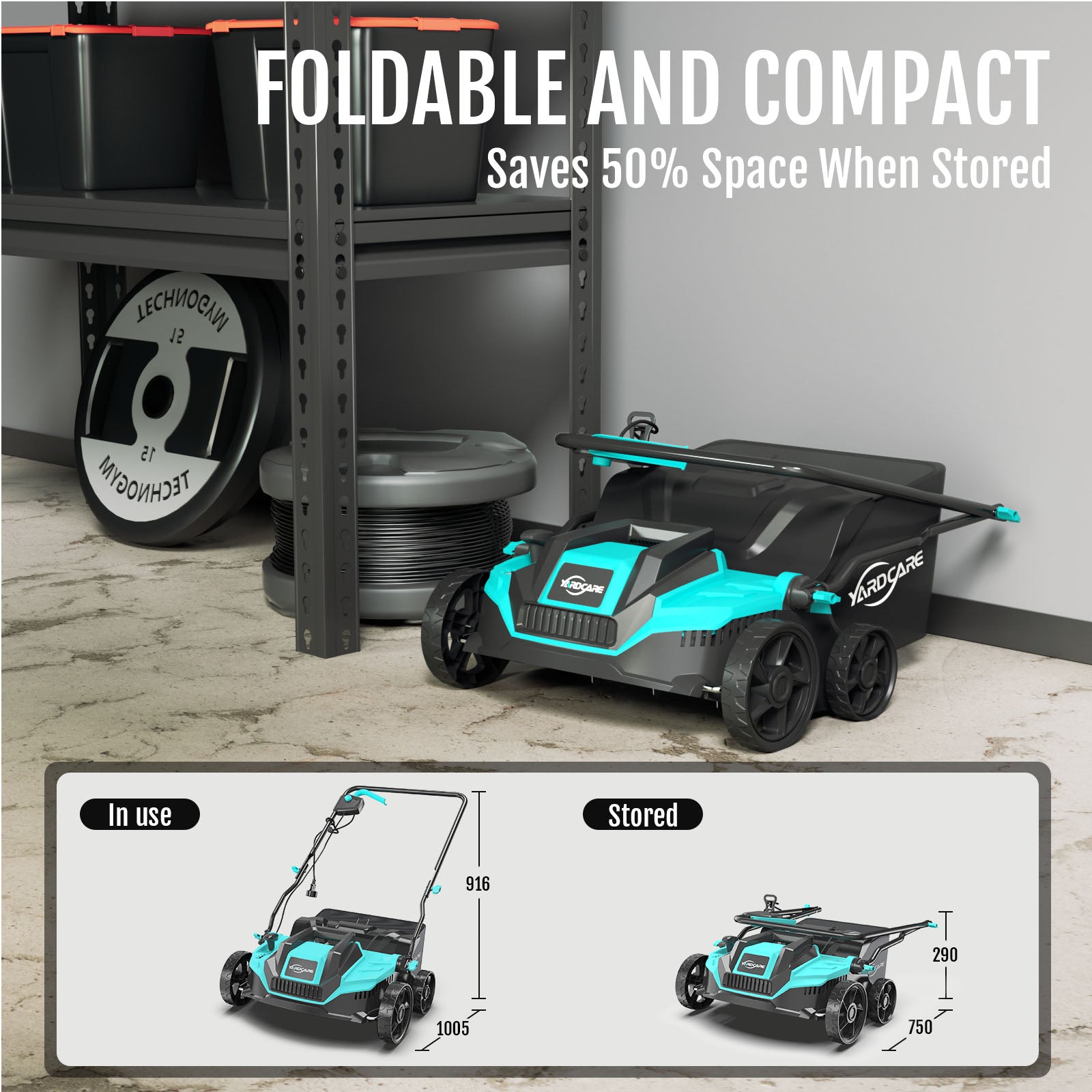 Yardcare Arieggiatore Scarificatore 2in1 14" con Sacco