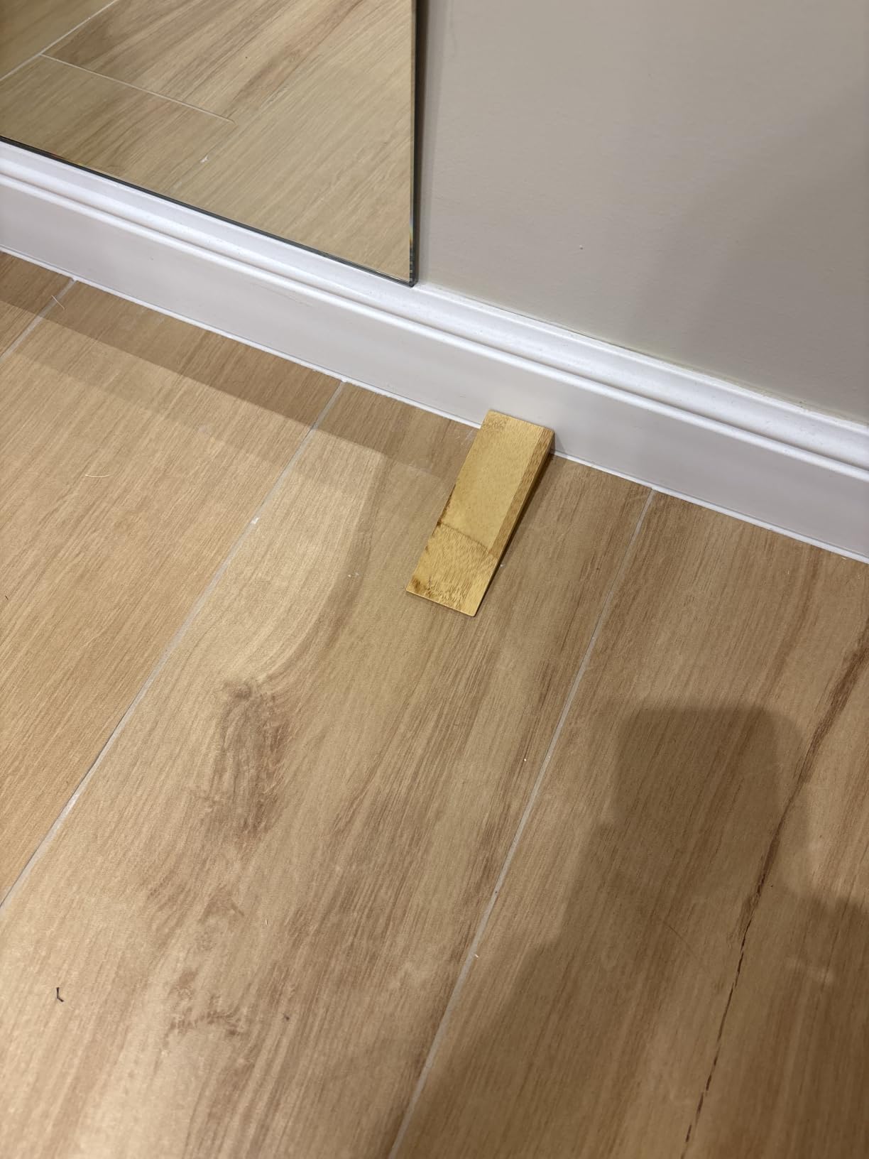 ECENCE fermaporta bambù set 4 pezzi antiscivolo