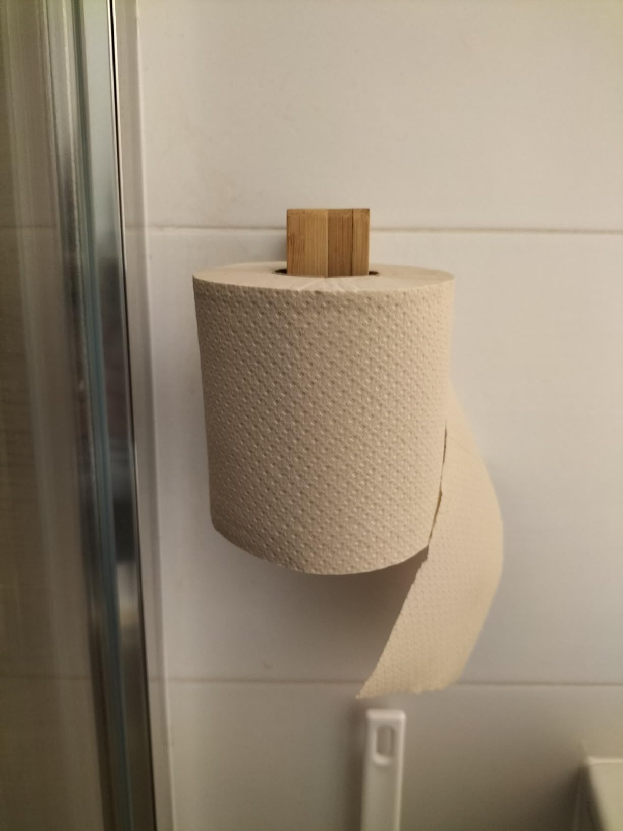 ECENCE Model 2 Portarotolo Bambù Adesivo Senza Fori