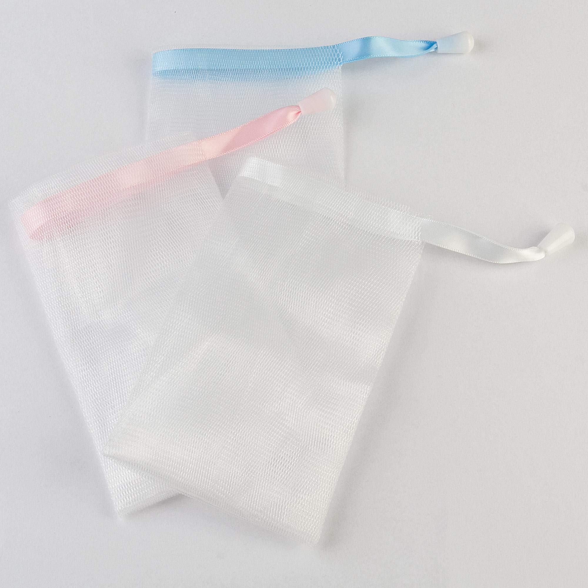 ECENCE Sacchetti Sapone Rete Nylon 5 Pezzi 15x8,5 cm