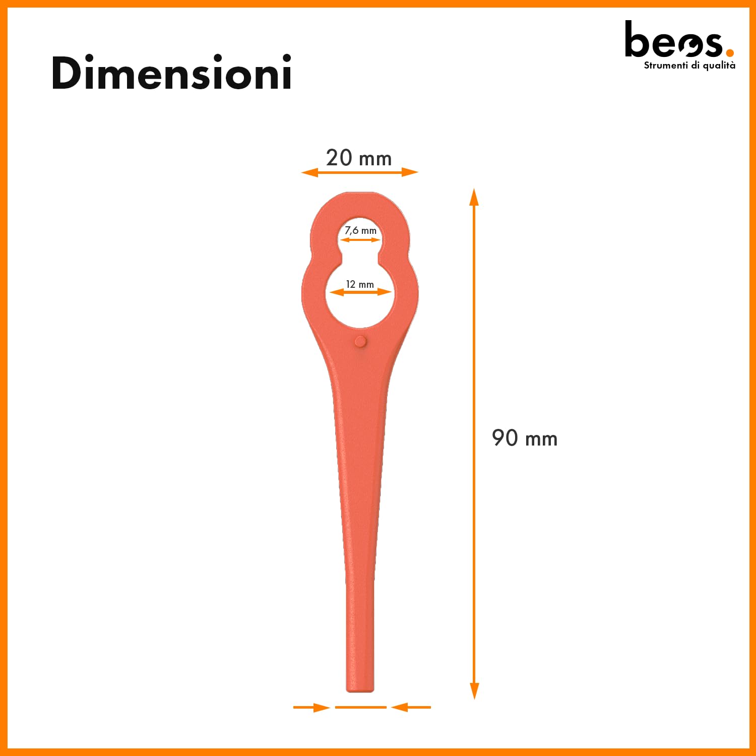 Beos Lame Decespugliatore Plastica 100 Pezzi Universali