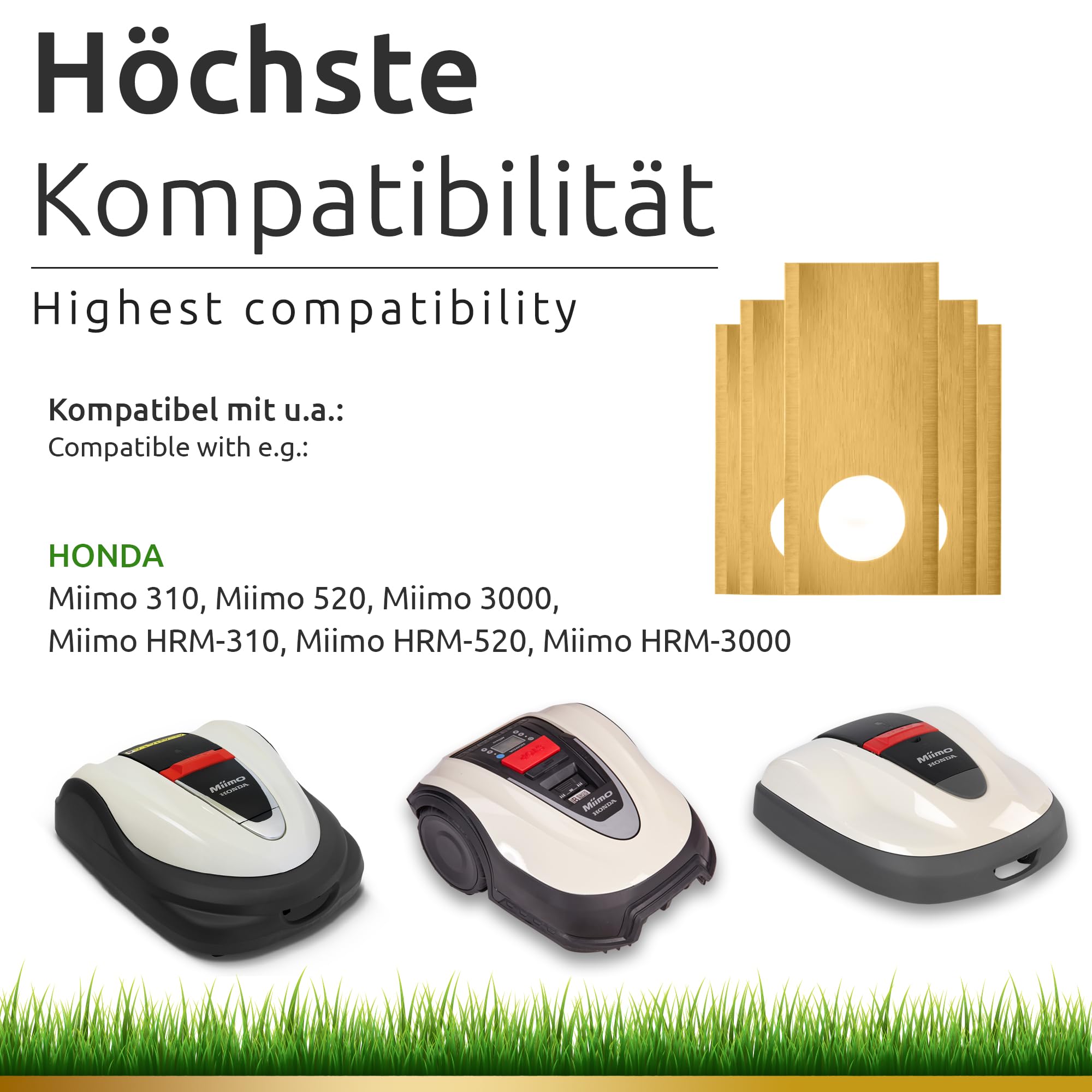 ECENCE Titan lame robot rasaerba 9 pezzi Honda Miimo