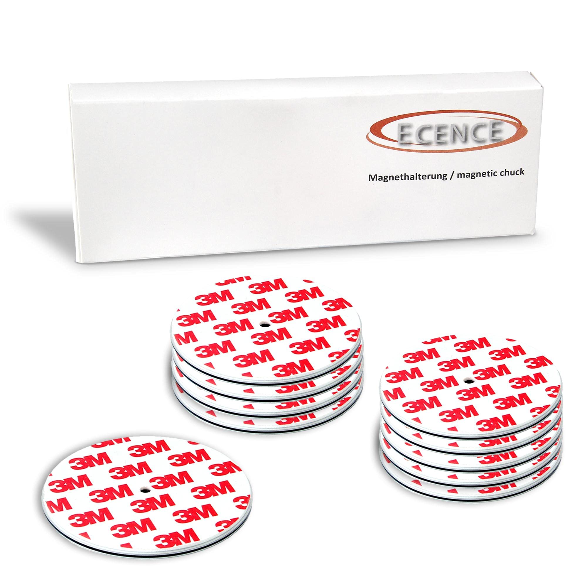ECENCE Supporto magnetico rilevatore fumo 70mm 10 pezzi adesivo