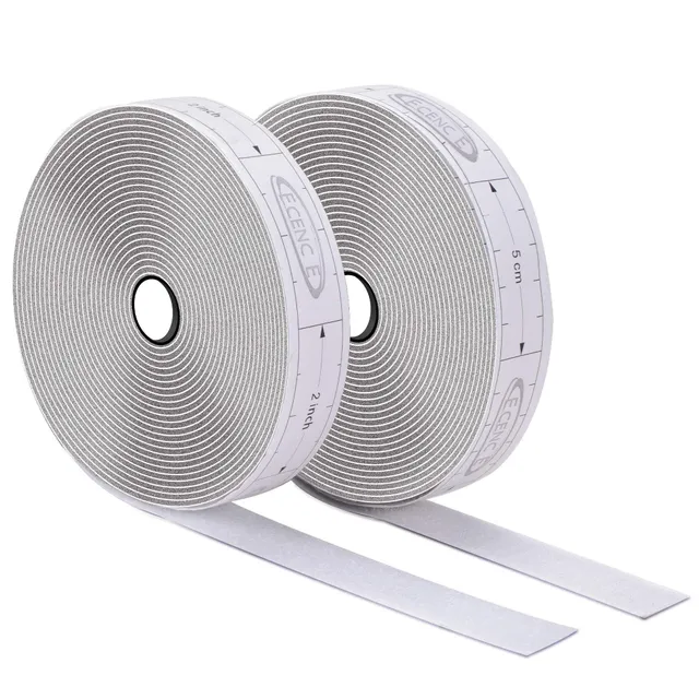 ECENCE Nastro Velcro Autoadesivo 6 m Bianco senza Fori