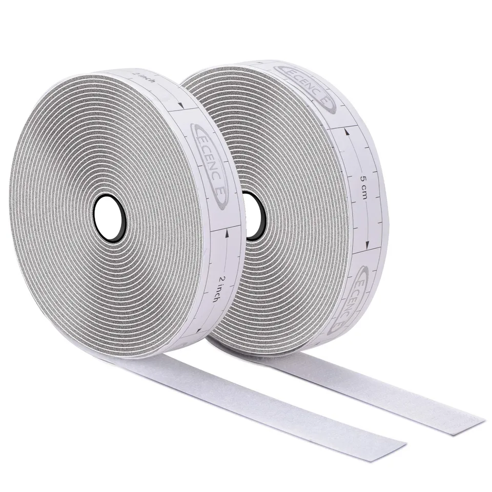 ECENCE Nastro Velcro Autoadesivo 6 m Bianco senza Fori