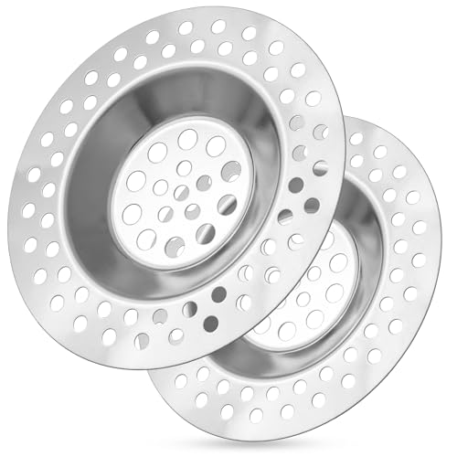 ECENCE Filtro Lavandino Cucina 7cm Inox Set 2 Pezzi