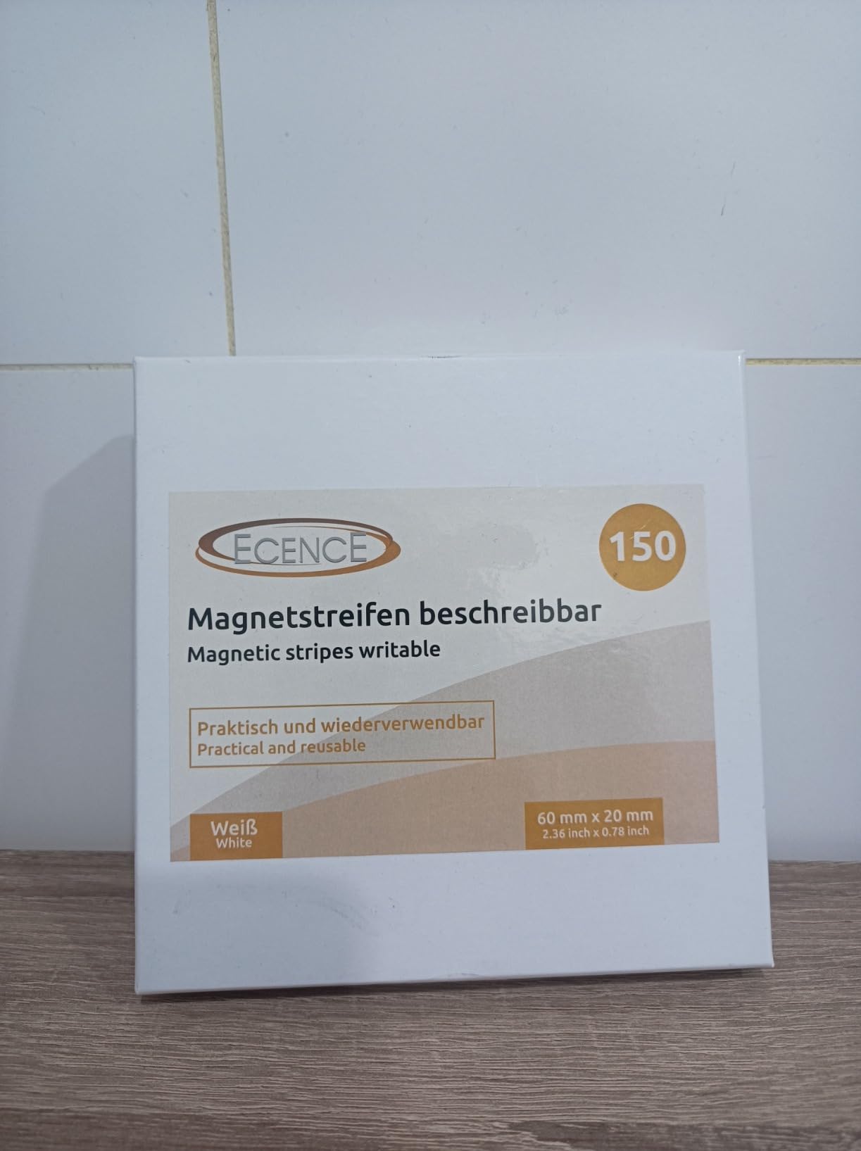 ECENCE etichette magnetiche scrivibili bianche 60x20mm 150 pz