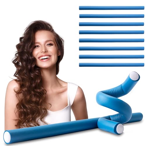 ECENCE Papillote bigodini capelli 14x240 mm 10 pezzi morbidi