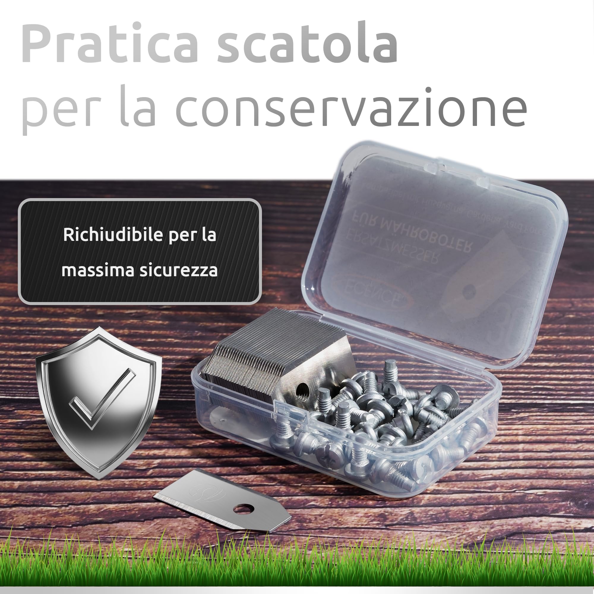 ECENCE Lame Robot Tagliaerba 60pz Husqvarna Acciaio taglio preciso