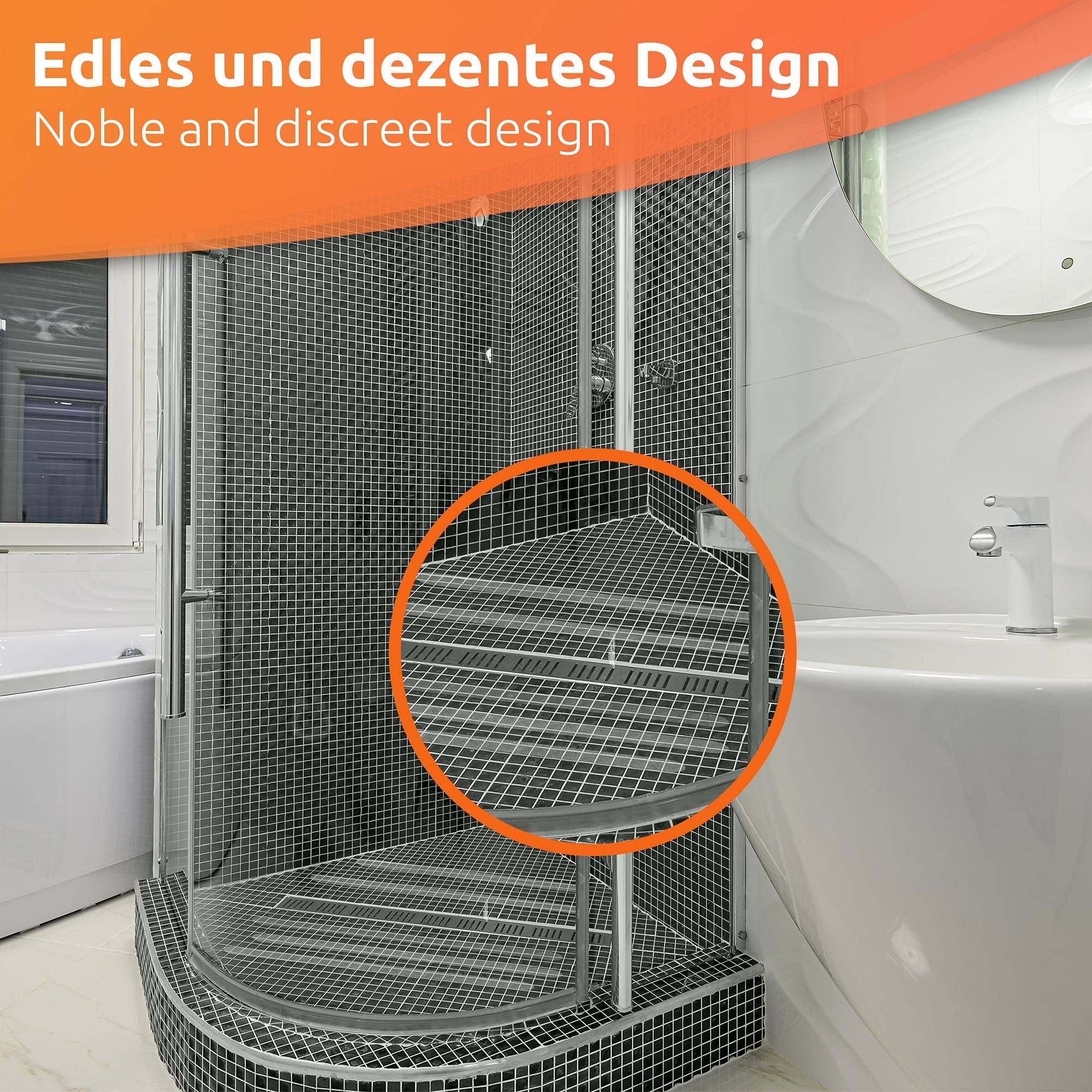 ECENCE Adesivi Antiscivolo Doccia Strisce Trasparenti 12pz