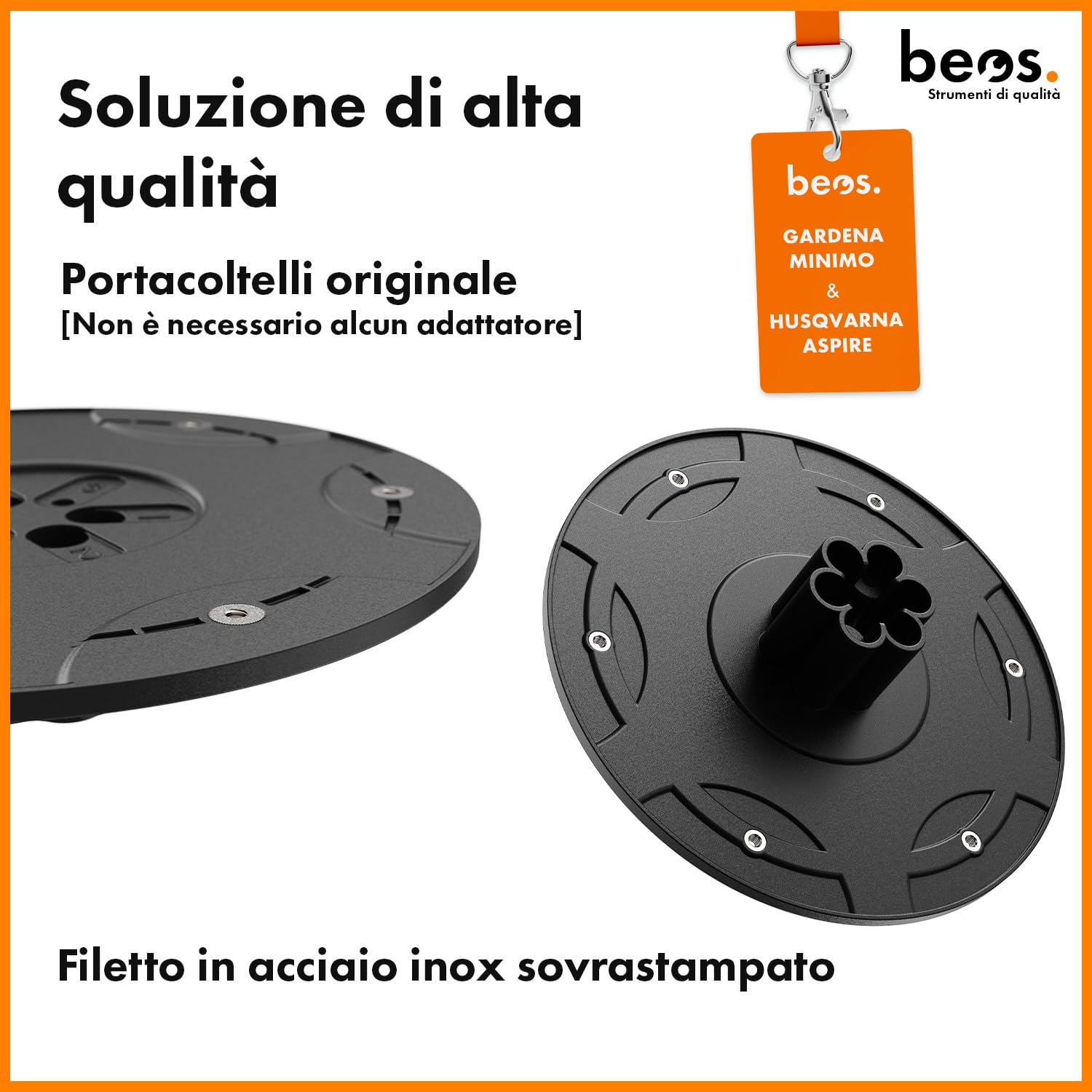 BEOS Piatto Portacoltelli 6 Lame Gardena Sileno Minimo 180mm