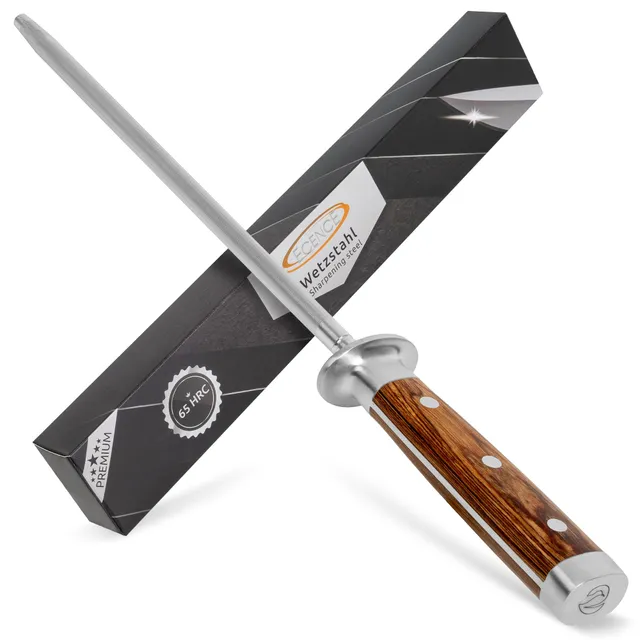 ECENCE Acciaino Affilacoltelli 39cm Acciaio 65HRC Argento