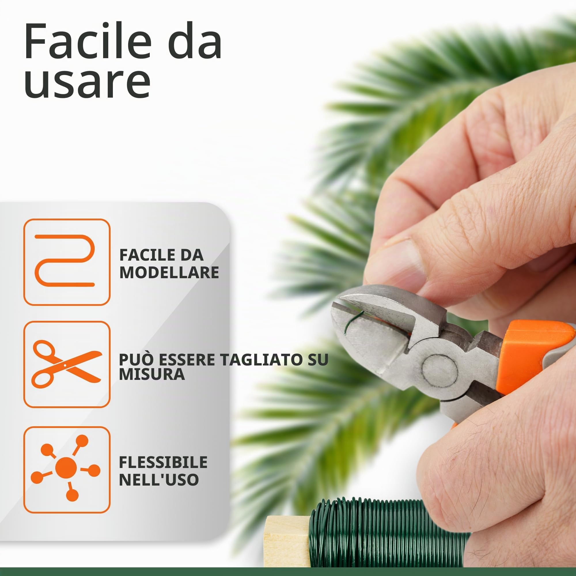 ECENCE Filo Modellabile 35m 0,65mm Filo Ferro Verde 4pz