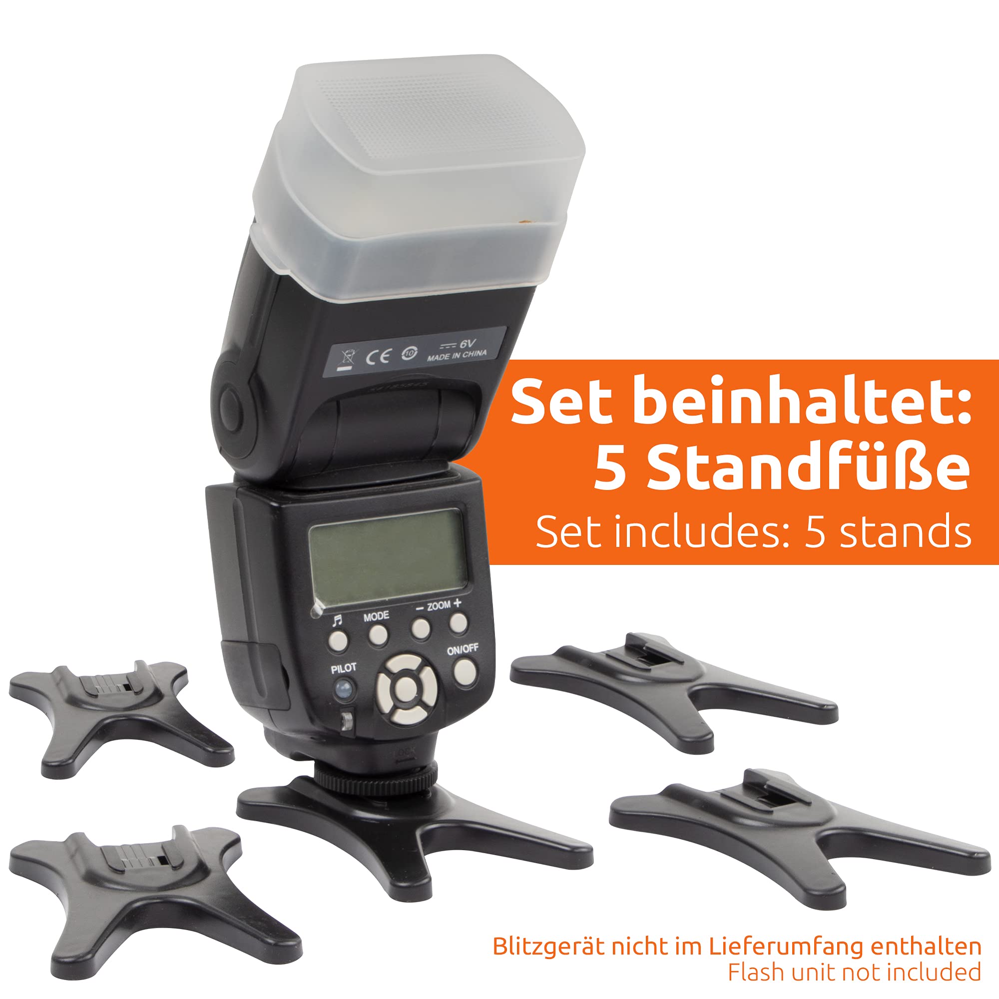ECENCE Supporto Flash Slitta ISO 1/4 Pollici 5 Pezzi Filettatura